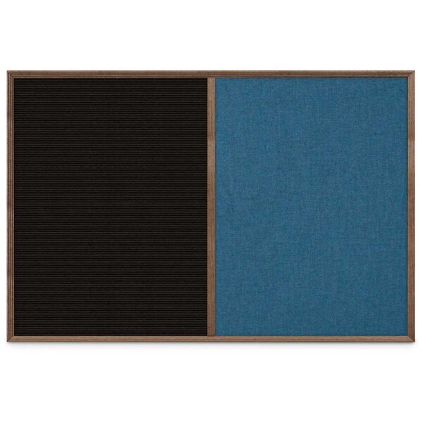 United Visual Products Slim Style Indoor Enclosed Corkboard, 24 UV502SC-BRONZE-FORBO - main
